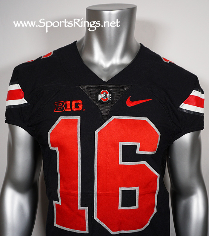 ohio state authentic black football jersey