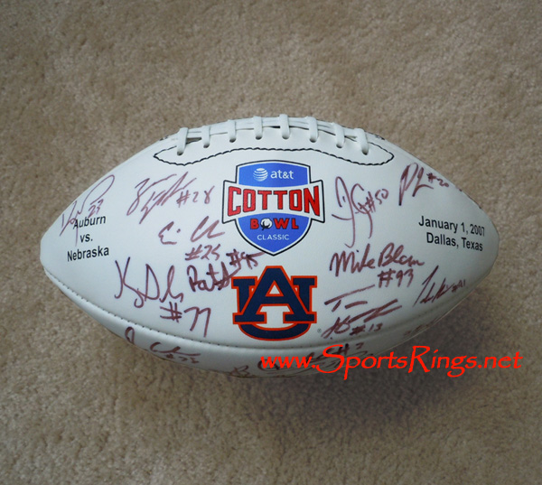 **SOLD**2007 Auburn Tigers Football "Cotton Bowl Championship" Player Issued Auto'd Football