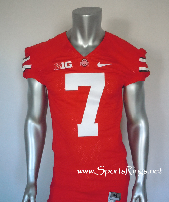 **SOLD**2012 Ohio State Buckeyes Football #7 Scarlet Game Worn Player's Jersey!!  