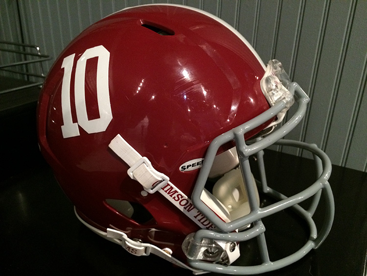 **SOLD**2013 Alabama Crimson Tide Football" #10 AJ McCarren" Game Worn Player's Helmet!!
