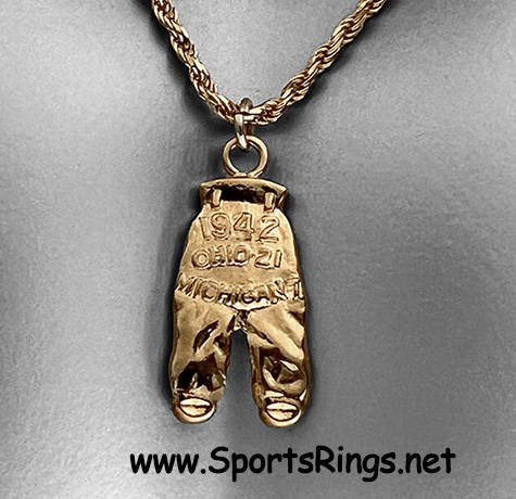 **SOLD**1942 Ohio State Buckeyes Football "NATIONAL CHAMPIONSHIP GOLD PANTS" Authentic Player's Award Charm!!