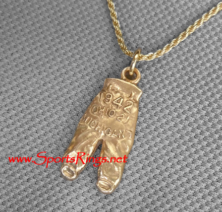 **SOLD**1942 Ohio State Buckeyes Football "NATIONAL CHAMPIONSHIP GOLD PANTS" Authentic Player's Award Charm!!