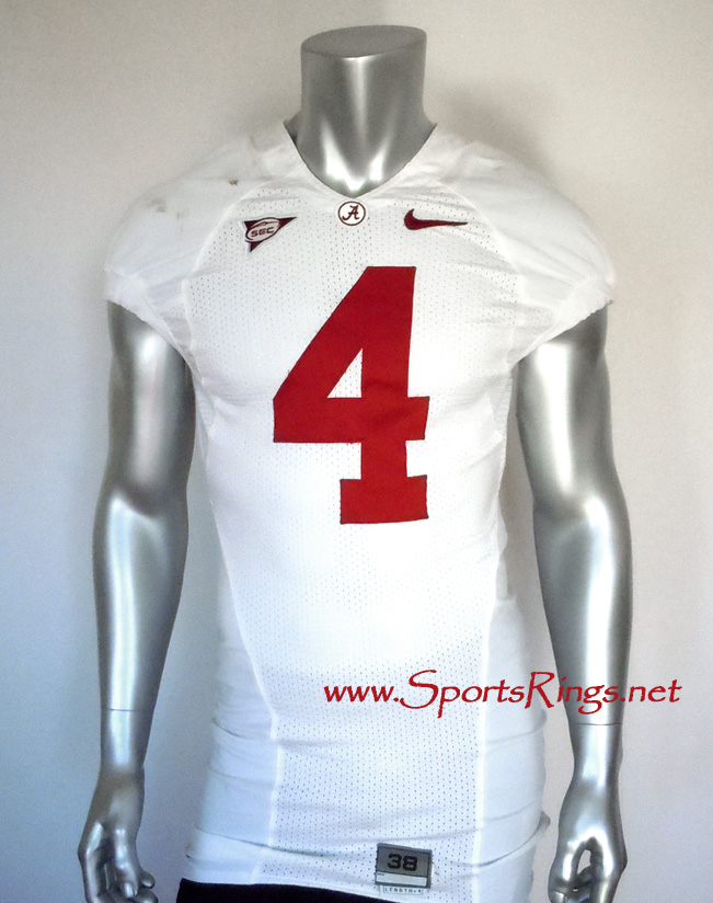 **SOLD**Alabama Football On Field Game Worn Player's Jersey-#4 Marquis Maze-Starting WR!