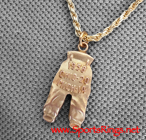 **SOLD**1958 Ohio State Buckeyes Football "GOLD PANTS" Authentic Player Issued Award Charm!