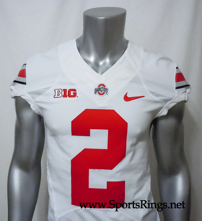 2013 Ohio State Buckeyes Football "#2 White Road Away Game" Authentic On-Field Game Worn Player's Jersey!