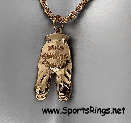**AVAILABLE!!**1968 Ohio State Buckeyes Football "NATIONAL CHAMPIONSHIP GOLD PANTS" Player's Award Charm!!