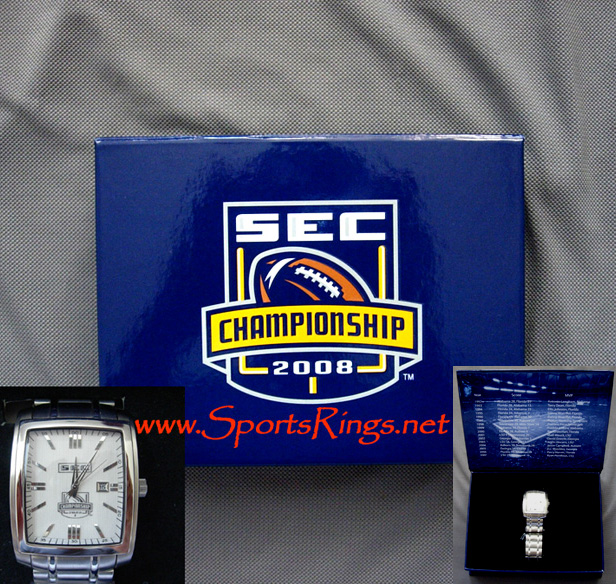 **SOLD**2008 UF Gators Football "SEC Championship" Starting Player's Issued Auto'd Watch