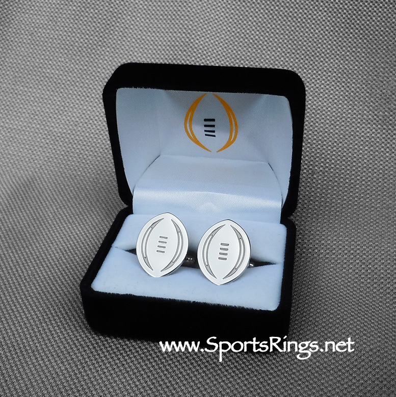 **SOLD**2015 Ohio State Buckeyes Football "College Football Playoff National Championship" Former Starting Player Issued Genuine Sterling Silver(.925) Cufflinks!!