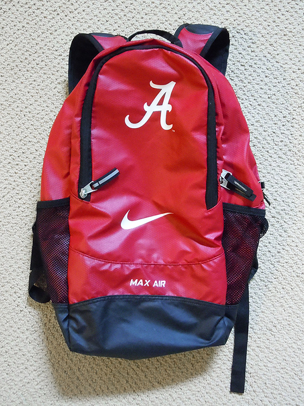 **SOLD**Alabama Crimson Tide Football Player Issued Nike Backpack