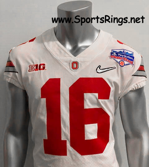 **SOLD**2016 Ohio State Football Nike PLAYSTATION FIESTA BOWL Game Worn Player's Jersey!!-#16 