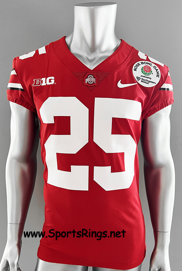 **SOLD**2018 Ohio State Football Nike ROSE BOWL Team Issued Player's Jersey vs Washington!!-#25 Mike WEBER-Starting RB 