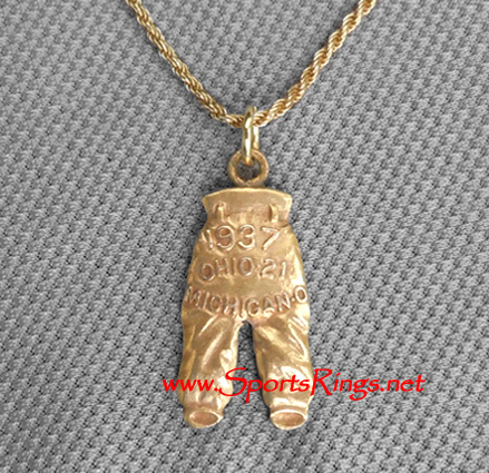 **SOLD**1937 Ohio State Buckeyes Football "GOLD PANTS" Authentic Player's Award Charm!