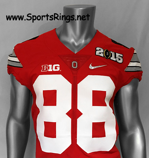 **SOLD**2015 Ohio State Football Nike “COLLEGE PLAYOFF NATIONAL CHAMPIONSHIP” Game Worn Player's Jersey!!(vs OREGON) #88 STEVE MILLER-Starting DE