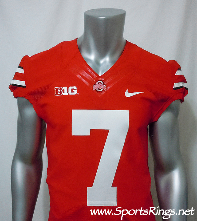 **SOLD**2013 Ohio State Buckeyes Football Authentic Scarlet On-Field Game Worn Player's Jersey-#7 Jordan Hall-Starting RB and Captain!!