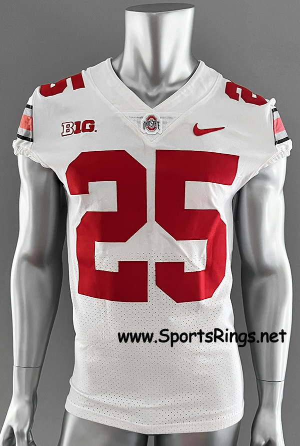 **SOLD**2018 Ohio State Football Nike Game Worn Player's Jersey vs Michigan State!!-**#25 Mike WEBER-Starting RB**