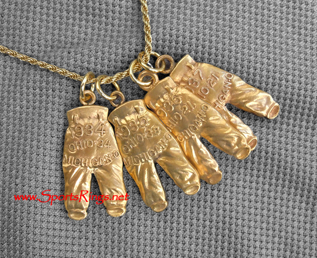 **SOLD**'35, '36, '37 Ohio State Buckeyes Football "GOLD PANTS" Authentic Player's Award Charm Set!!!(VERY RARE!!)