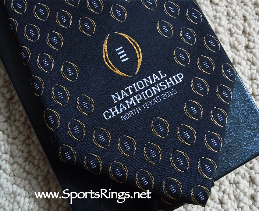 **SOLD**2015 Ohio State Buckeyes Football "College Football Playoff National Championship" Former Starting Player Issued Custom Tie & Handkerchief