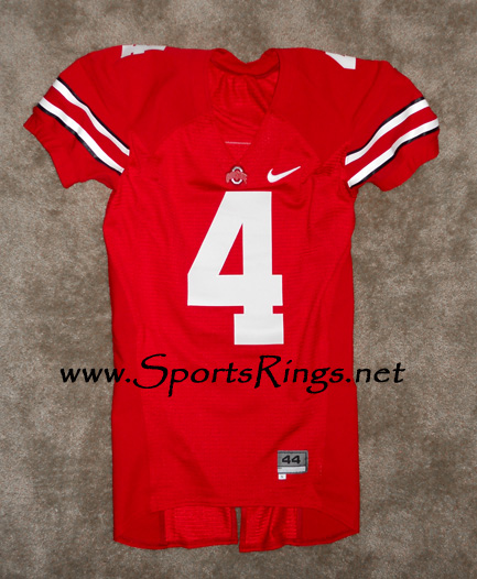 **SOLD**2009 Ohio State Buckeyes Football #4 Nike Game Worn Player's Jersey