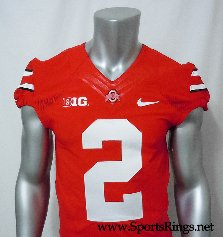 **SOLD**2013 Ohio State Buckeyes Football "#2 Scarlet Home Field" Authentic On-Field Game Worn Player's Jersey!