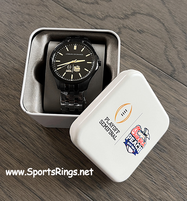 **SOLD**2022 Ohio State Football "COLLEGE PLAYOFF SEMIFINAL CHICK-FIL-A PEACH BOWL" Starting Player Issued Watch and Presentation Case vs Georgia!! 