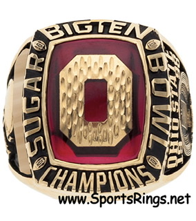 **SOLD**1998 Ohio State Football "BIG TEN/SUGAR BOWL CHAMPIONSHIP" 10K GOLD Player Issued Ring