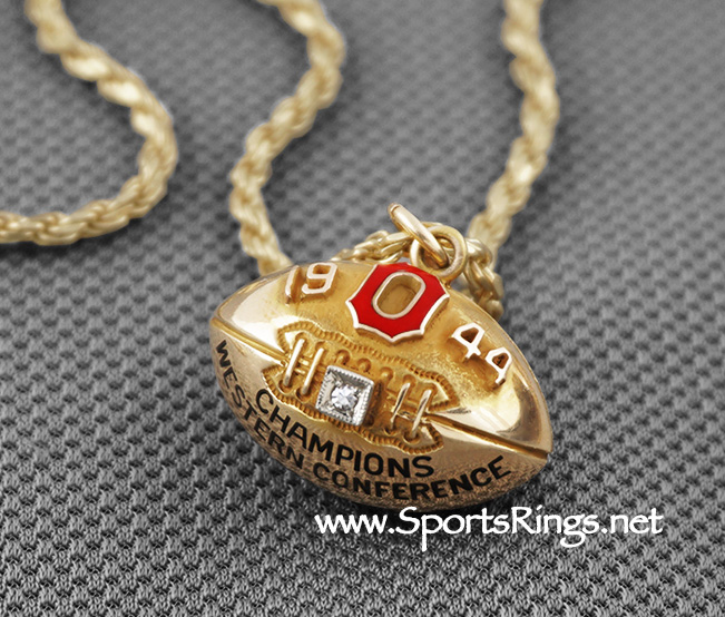 **SOLD**1944 Ohio State Buckeyes Football "WESTERN CONFERENCE CHAMPIONS" 10K GOLD/DIAMOND Authentic Player Issued Championship Award!! 