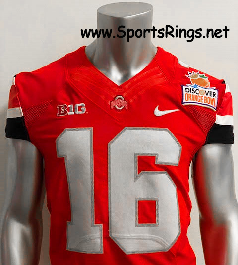 **SOLD**2014 Ohio State Football Nike “ORANGE BOWL” Game Worn Player's Jersey!!-#16