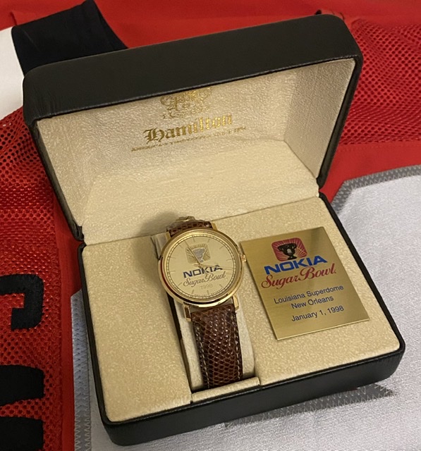 **SOLD**1998 Ohio State Football "SUGAR BOWL" Starting Player Issued Watch and Presentation Case!!