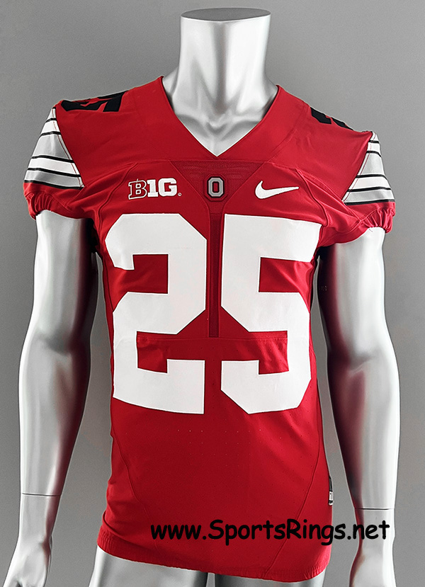**SOLD**2016 Ohio State Football Nike Game Worn Player's Jersey vs Michigan!!-#25 Mike WEBER-Starting RB