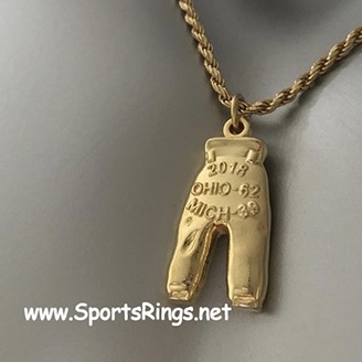 **AVAILABLE!!**2018 Ohio State Buckeyes Football "GOLD PANTS" Authentic Player Issued Award Charm!! 