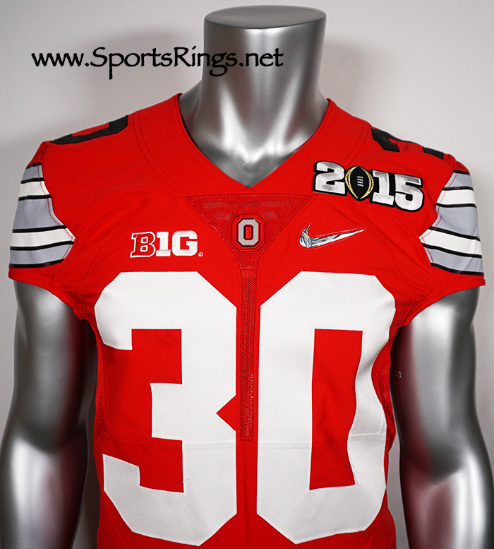 **SOLD**2015 Ohio State Football Nike “COLLEGE PLAYOFF NATIONAL CHAMPIONSHIP” Game Worn Player's Jersey!!(vs OREGON)-#30(NN)