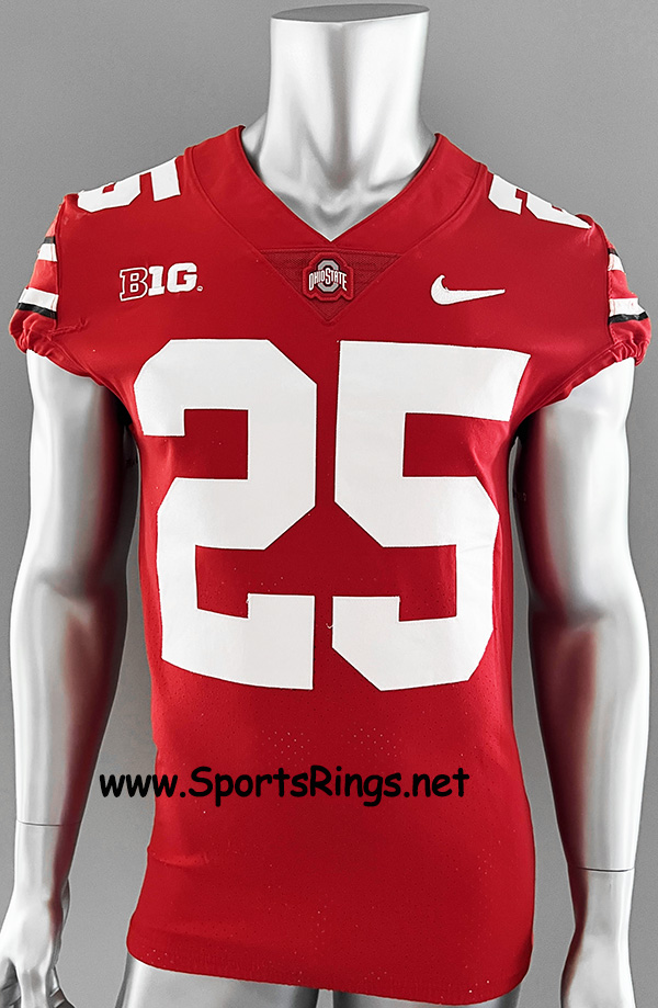 **SOLD**2018 Ohio State Football Nike Game Worn Player's Jersey vs Oregon St./Minnesota,etc !!-**#25 Mike WEBER-Starting RB**