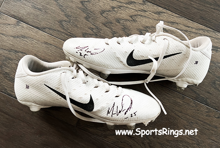 **SOLD**Ohio State Football **Starting RB** Game Worn Autographed NIKE Cleats-#25 Mike WEBER!!