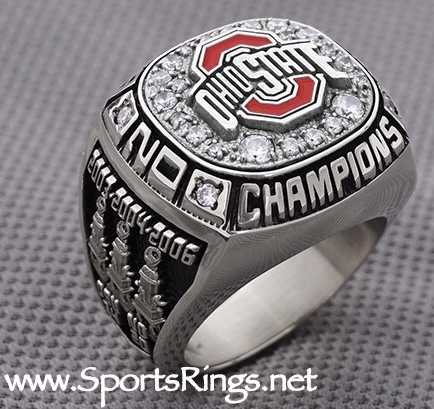 **AVAILABLE**2005 Ohio State Football "BIG TEN/FIESTA BOWL CHAMPIONSHIP" Authentic 10K WHITE GOLD Player's Ring!!