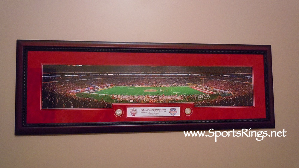 **SOLD**2012 Alabama Football "BCS NATIONAL CHAMPIONSHIP" Player Awarded Custom Framed Panoramic Picture