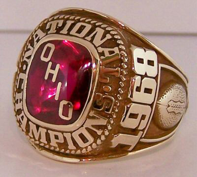 **SOLD**1968 Ohio State Football "NATIONAL CHAMPIONSHIP" 10K GOLD Starting Player Issued Ring