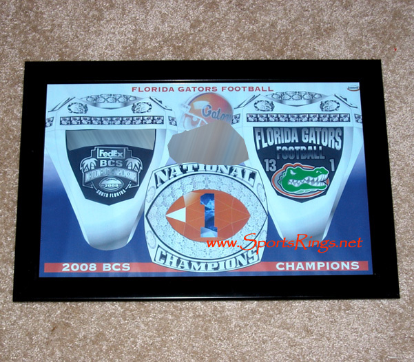 **SOLD**2008 UF Gators Football "BCS National Championship" Ring Plaque