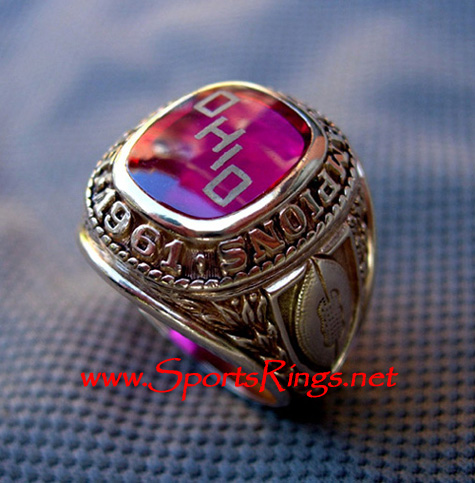 **SOLD**1961 Ohio State Football "BIG TEN CHAMPIONSHIP" 10K Gold Player Issued Ring