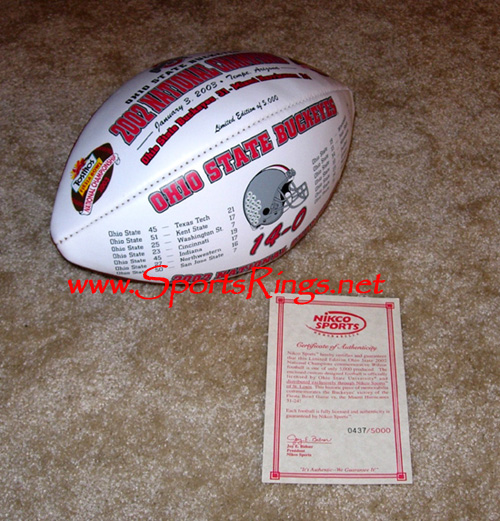 **SOLD**2002 Ohio State Commemorative Wilson Football LE of 5000